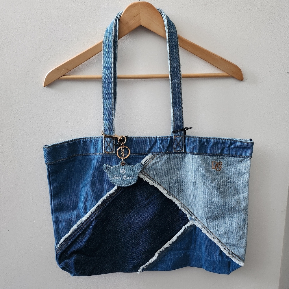 DG2 by Diane Gilman Fringe Denim Tote - Picture 3 of 4